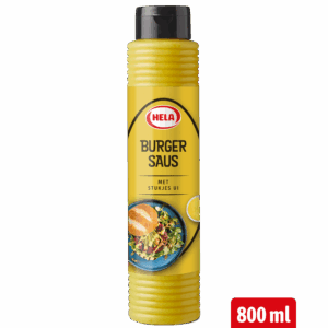 Hela Burgersaus met Stukjes Ui 800 ml