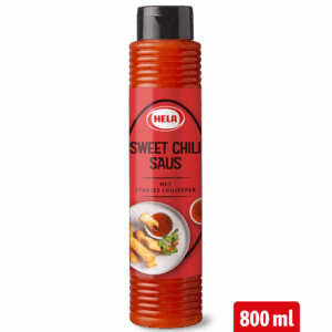 Hela Sweet Chilisaus met stukjes Chilipeper 800 ml